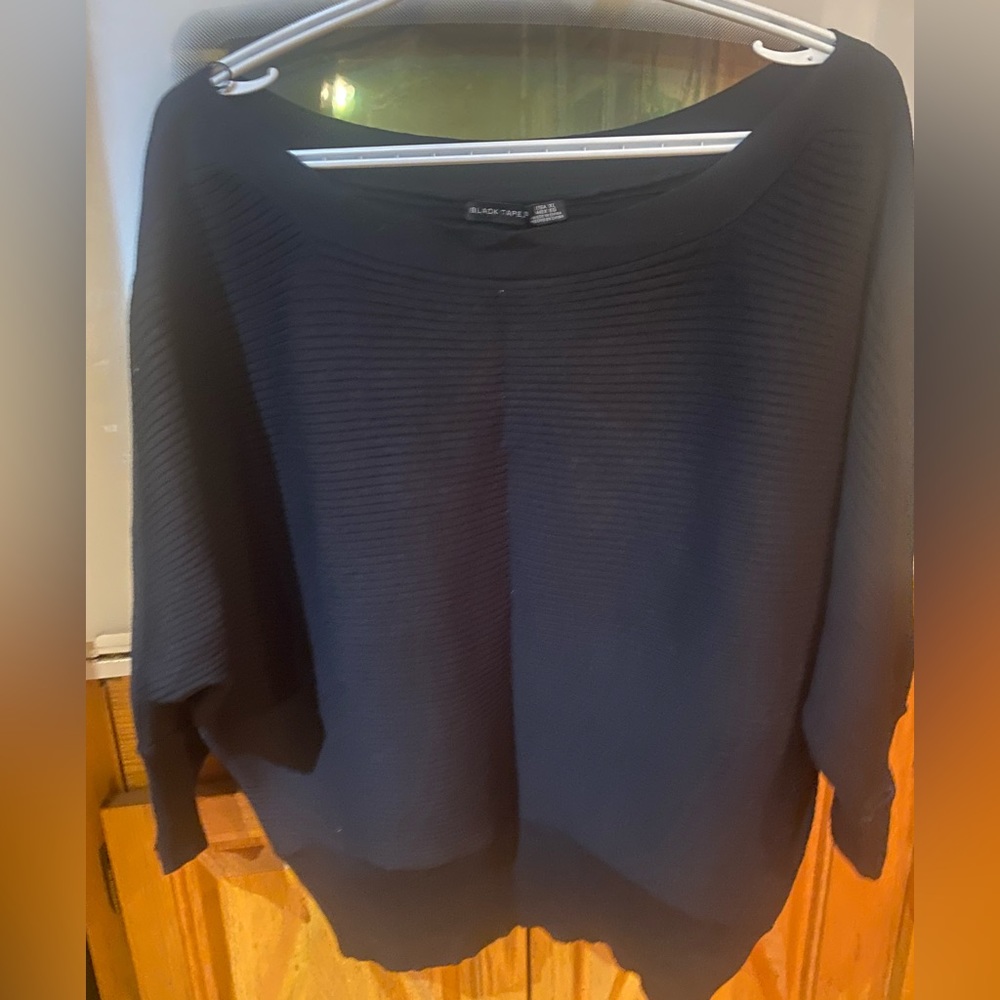 Black tape sweater
